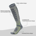 thumbnail image 4 of 2Pairs Ski Socks Merino Wool Thermal Knee High Winter Snowboard Sport Socks Men Women - Blue+Gray, 4 of 5