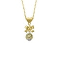 thumbnail image 2 of Delight Jewelry Goldtone Large Woven Rope Spinner Gold tone Heart Necklace, 2 of 4