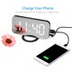thumbnail image 3 of Reloj despertador digital LED con función de repetición, superficie espejada elegante y fuentes grandes blancas para fácil lectura. Ligero y portátil, ideal para uso en hogar, dormitorio, sala de, 3 of 7