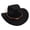 Black, variant on YIWULA Kids Western Cowboy Hat for Girl Boy Wide Brim Beach Cowgirl Hat with Belt Buckle Cattleman Cowboys Hats(Beige,One Size)