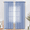 Denim Blue, variant on OVZME Dusty Blue Sheer Curtains 108" Extra Long 2 Panels Set for Living Room & Bedroom, Premium Lightweight Voile Sheer Drapes with Rod Pocket - Each Panel 59" Wide x 108" Length, Dusty Blue
