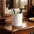thumbnail image 4 of Ouuluon Pen Holder for Desk Multi-Functiona Pencil Cup, White Vintage Industrial Style Desk Organizer with Handle for Office Home Art Supplies, 4 of 6