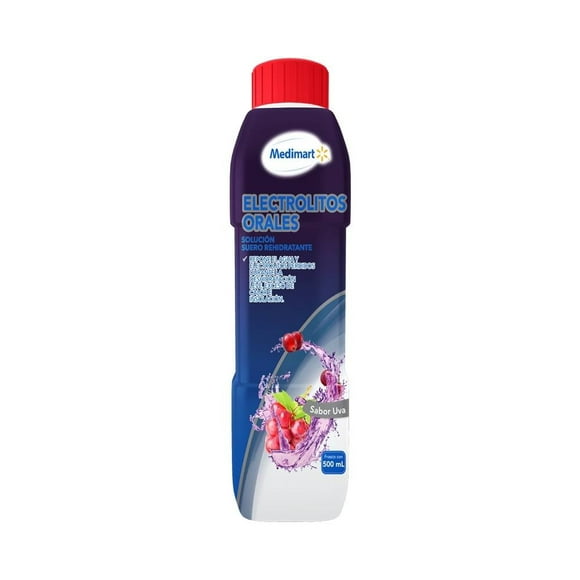 Electrólitos orales Medimart sabor uva de 500 ml