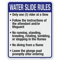 thumbnail image 1 of Indiana Water Slide Rules Sign, Complies With State Of Indiana Pool Safety Code, 24x30 Reflective Aluminum EGP, 1 of 1