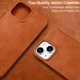 thumbnail image 3 of Funda de piel auténtica KeziHome para iPhone 15 de 6.1 pulgadas, 3 of 7