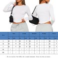 thumbnail image 2 of Blusa Mangas Largas Top de manga larga expuesto al ombligo Traje diario informal con cuello redondo para mujer (Blanco M) Kuymtek Blanco T M para Mujer, 2 of 6