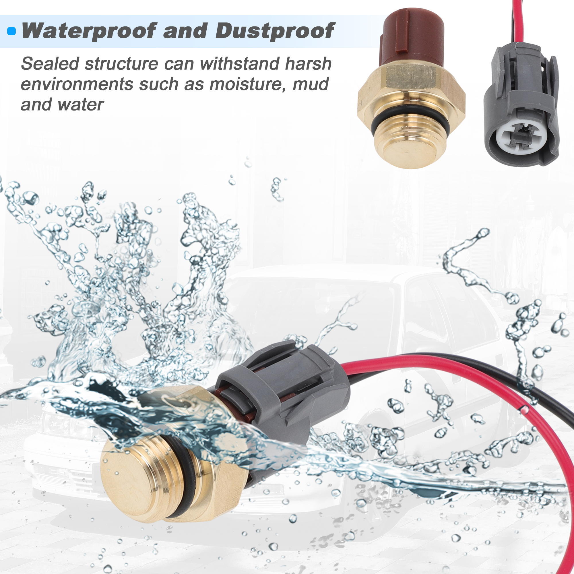 Unique Bargains Coolant Temperature Sensor Connector Pigtail for Honda Accord and CR-V