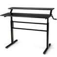 thumbnail image 5 of Gymax Standing Desk Crank Adjustable Sit to Stand Workstation with Monitor Shelf Black, 5 of 10