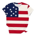 thumbnail image 5 of Qingpeng 4th of July Patriotic T Shirts for Women Summer Star Print Shirts Women's Independence Day Short Sleeve Casual Tee Tops, 5 of 6