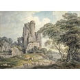 thumbnail image 2 of Michael Angelo Rooker 24x18 Gold Ornate Framed and Double Matted Museum Art Print Titled - A View of a Ruined Castle (circa 1798), 2 of 4