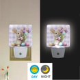 thumbnail image 5 of Purple Plaids Easter Rabbit with Eggs Flowers LED Night Light Sensor Lamp Plug-in Adjustable Brightness 2 Pack, 5 of 7