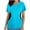 Sky Blue, variant on Fesfesfes Soft T Shirt Women's Fashion Short Sleeve V-Neck Tops Working Uniform Printing Pocket Blouse Tops V Neck T Shirts for Women 10(XL)