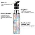 thumbnail image 3 of Yayeee 33oz Double Wall Stainless Steel Water Bottle with Flip Straw, Elegant Marble Pattern, 3 of 7