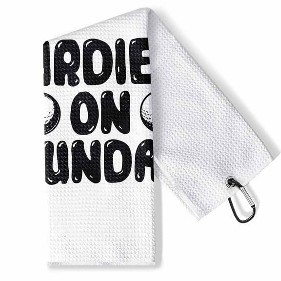 Micaxili Microfiber Waffle Pattern Golf Towel With Hook,Golf Towels For Golf Bags With Clip,Multiple Colors And Digital Printing Styles 1 PC
