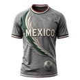 thumbnail image 2 of Mexico Soccer Jersey Men 2026 Soccer Shirt 2D Graphic Crew Neck Short Sleeve Summer Tee Gray M, 2 of 4