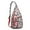 Red, variant on Daisy Sling Backpack for Women & Men, Waterproof Crossbody Chest Bag & Daypack, Boho Floral Vintage Design, Lightweight Hiking Travel Running Backpack
