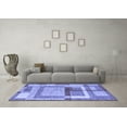 thumbnail image 3 of Ahgly Company Indoor Square Abstract Blue Modern Area Rugs, 7' Square, 3 of 4