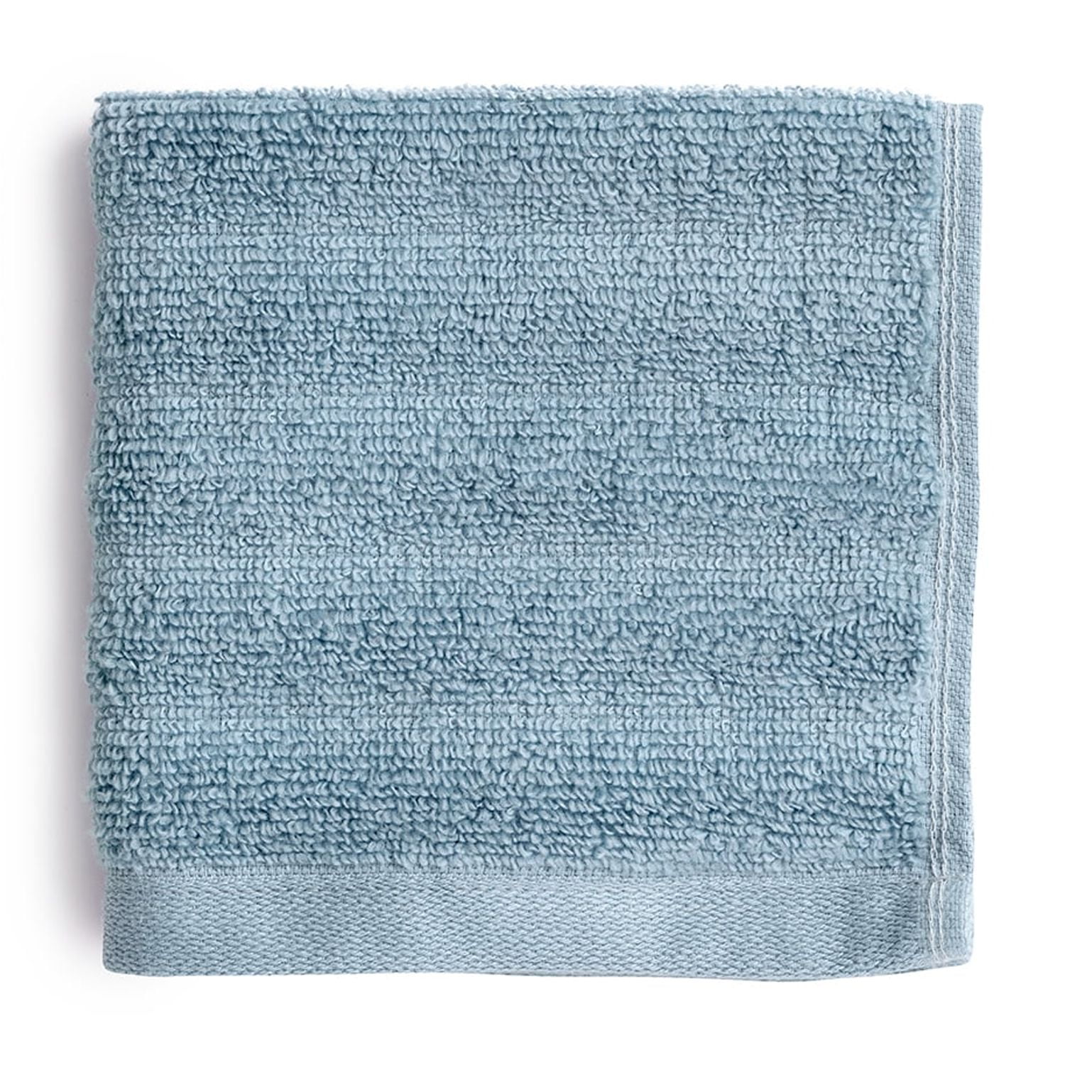 (4 pack) Mainstays Performance Cotton Washcloth, Super Soft Quick Dry Fade Resistant, Textured Blue