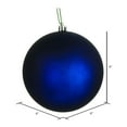 thumbnail image 2 of Vickerman 6" Midnight Blue Matte Ball Ornament, 4 per Bag, 2 of 5