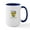 White/Navy Inside, variant on CafePress - Topbar Beehive, Topbar The Only Way To Bee, T Mugs - 15 oz Ceramic Large White Novelty Mug