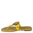 thumbnail image 2 of Sunny Feet  Yellow Thong Gold Accent Flip-flop Summer Sandals, 2 of 5