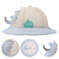 thumbnail image 2 of KAKOWELY 1 sombrero de pescador de malla transpirable para niños con dibujos de dinosaurios bordados., 2 of 4