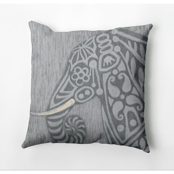 Simply Daisy Inky Elephant Decorative Throw Pillow