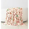 thumbnail image 2 of Elegant Comfort Reversible and Ultra-Plush Flannel Fleece-Winter Christmas Sherpa Throw- Lightweight Soft and Cozy-Holiday Decorative Throw, Perfect for Lounging, 50 x 60 inches, Skate and Deers, 2 of 6