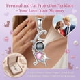thumbnail image 3 of I Love You Necklace 100 Languages Projection Necklace Butterfly Necklace 925 Sterling Silver Butterfly October Birthstone Pendant Necklace Jewelry Gifts for Mom Women Birthday, 3 of 10