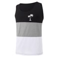 thumbnail image 3 of WAVSUF Summer Men Quick Dry Undershirts Tank Muscle Gym Vest for Mens Sports Tank Tops Printed Round Neck Stripe Tops Sleeveles Pullover Beige Size 4XL, 3 of 4