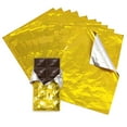 thumbnail image 4 of Gold Foil Candy Wrappers, 6" x 7.5", Back Side Silver, Individual Chocolate Packaging, Foil Wraps for Chocolate Bars, Fudge, Brownies, Fruit Bars, by Better Kitchen Products (100), 4 of 5