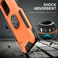 thumbnail image 6 of Samsung Galaxy S20 Ultra Case, Dteck Hybrid Rugged Shockproof Case with Ring Holder Kickstand, Compatible with Magnet Car Mount, Support Wireless Charging For Samsung Galaxy S20 Ultra,Orange, 6 of 7