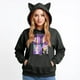 thumbnail image 3 of Dem on Hunting pop Huntrix Print Cat Ears Hoodie with De-mon Sweatshirt Movie Fashion Streetwear Long Sleeve Print Soft Sweatshirt L, 3 of 4