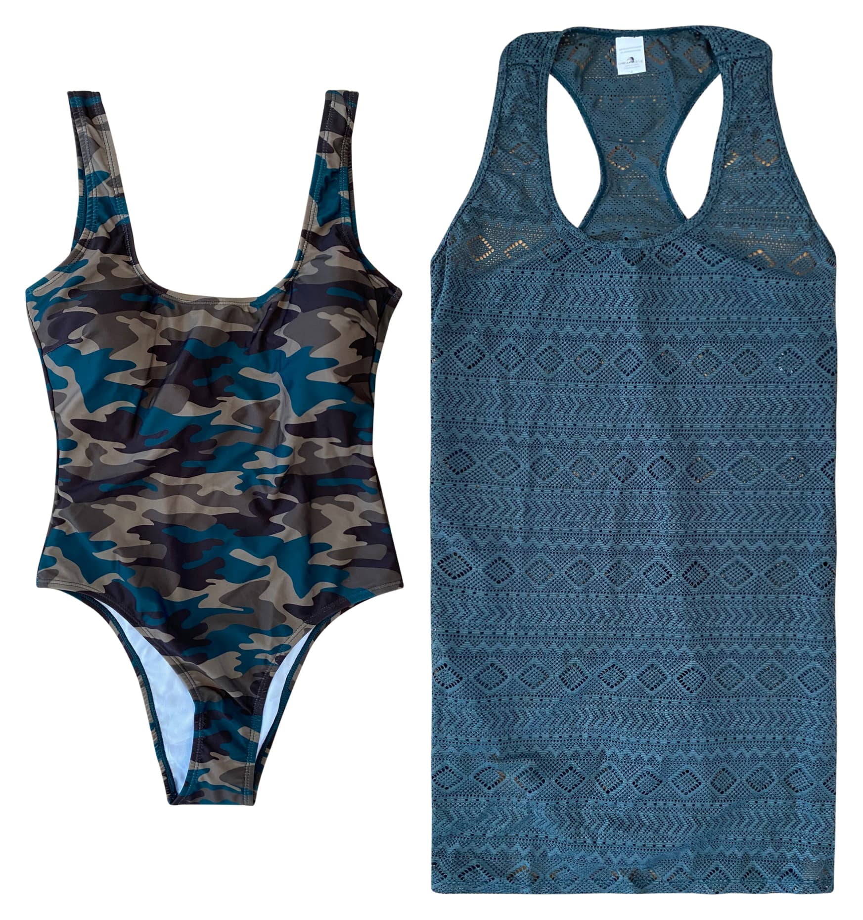 Dreamwave - Women's Camo One Piece Swimsuit and Matching ...