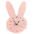 thumbnail image 3 of Ludlz Bunny Wall Clock,Cute Rabbit Wooden Mute Wall Clock for Bedroom Room Home Easter Decoration, 3 of 7