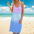 thumbnail image 1 of SMihono Robe d'Été pour Femmes Grande Taille Mode Robes d'Été Imprimées Décontractées Sans Manches Vacances Plage Mini Robe, 1 of 4