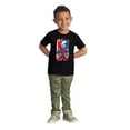 thumbnail image 3 of Smurf Skateboarder American Flag Toddler Boy Girl T Shirt Infant Toddler Brisco Brands 6M, 3 of 5