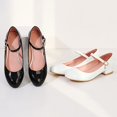 thumbnail image 4 of QHFBli Girls Mary Jane Shoes Low Block Heel Round Toe Dress Office Work Pumps, 4 of 8