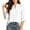 White, variant on Women's Plain Vacation Elbow Sleeve Shirts Summer Classy Crewneck Casual Blouse Lightweight Loose Fit Trendy Cruise Tees for 2026