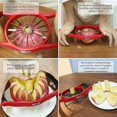 thumbnail image 5 of Apple Trancheuse, 16 Tranches Durable Robuste, Coupe-Pomme, Séparateur, Coin, Design Intégré Fruits & Légumes, Rouge 20*10cm, 5 of 5