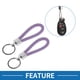 thumbnail image 2 of Llavero de Coche Único Bargains Llavero Universal con Anillo para Llaves de Fob para el Hogar Aleación de Zinc Tono Plateado Púrpura 2 Pcs, 2 of 6