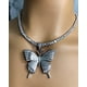 thumbnail image 2 of Gargantilla de mariposa de cristal, collares con colgante de diamantes de imitación, cadena de joyería de mariposa brillante, accesorios de fiesta de moda para mujeres y niñas, 2 piezas Rojo Verde, 2 of 5