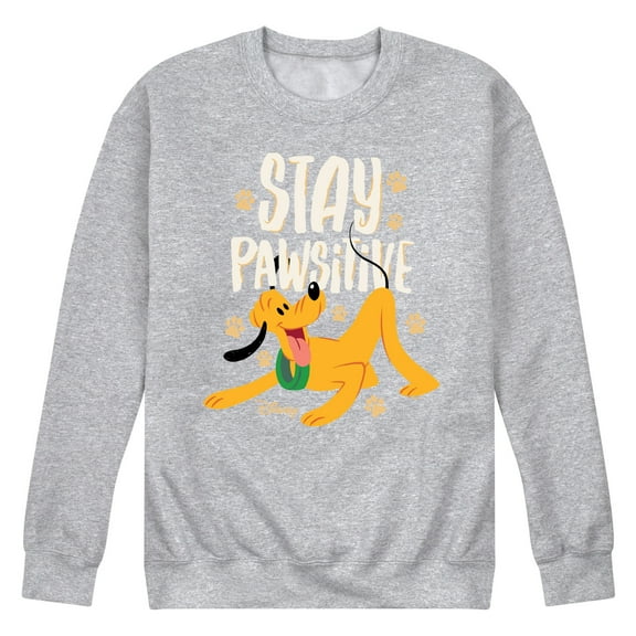 Disney Classics - Cats & Dogs - Stay Pawsitive - Men's Crew Neck Fleece Pullover