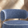 thumbnail image 4 of Furniture of America Hamm Modern Fabric Indoor Swivel Chair, Dark Blue, 4 of 5