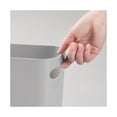 thumbnail image 5 of mDesign Plastic Small 1.5 Gallon/5.7 Liter Trash Can with Handles, 2 Pack, Gray, 5 of 9