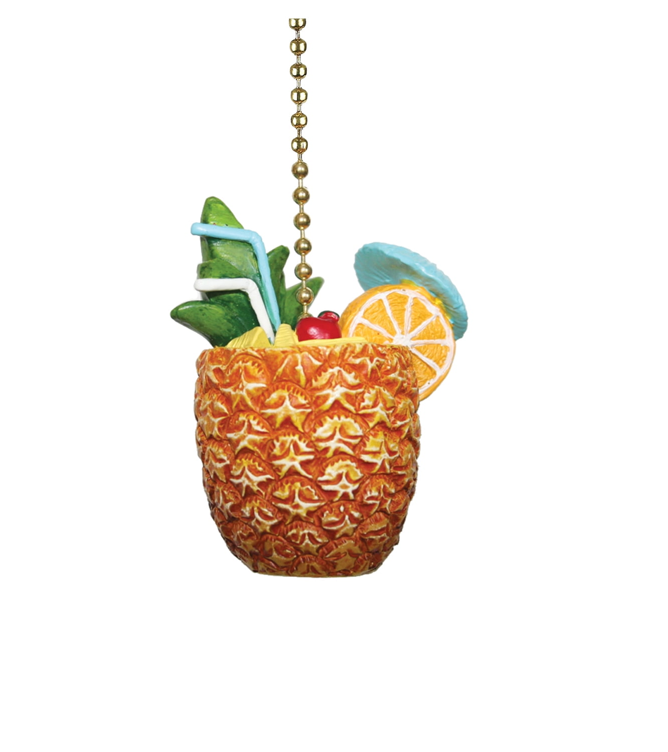 Beachy Fruity Drink Decorative Ceiling Fan Light Dimensional Pull 