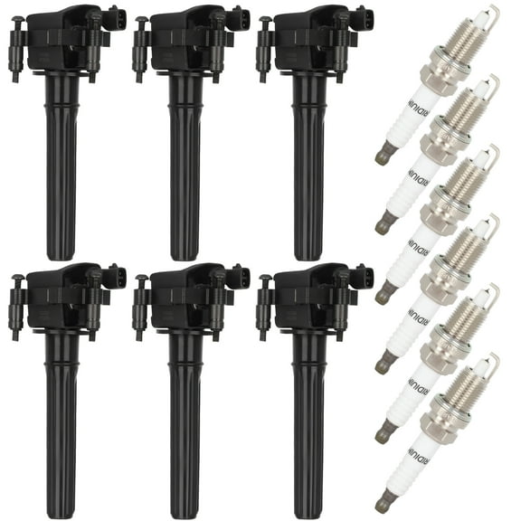 SCITOO Ignition Coil Coils & Iridium Spark Plugs fit for Chrysler for Dodge Concorde Intrepid Concorde 300 Pacifica Prowler Magnum 2001-2005 UF269 6 ignition coils for 6 iridium Spark Plugs