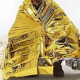 thumbnail image 4 of 10 Pieces Emergency Blanket Folding Golden 210x160cm Silver + Golden--, 4 of 5