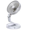 thumbnail image 2 of Seitruly Ventilador de lámpara plegable de 7 pulgadas, ventilador de telescópico recargable USB, ventilador de escritorio montado en la pared Electrónica No.2, 2 of 2