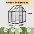 thumbnail image 6 of WUKHG 6x4FT Outdoor Greenhouse with Thermometer Hygrometer, Heavy-Duty Walk-in Greenhouse for Garden with Reinforced Aluminum Frame, All-Weather Greenhouse with UV-Resistant Polycarbonate Panels, 6 of 12
